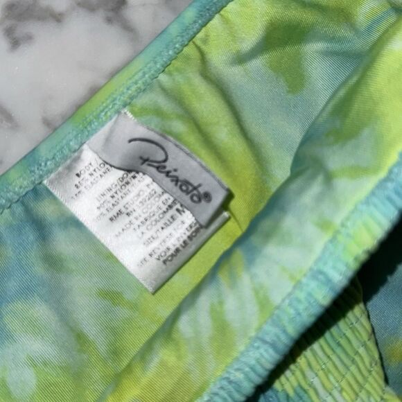 Peixoto Vibrant Green/Blue Tie-Dye Bikini Set with NWT Sarong - Picture 6 of 10